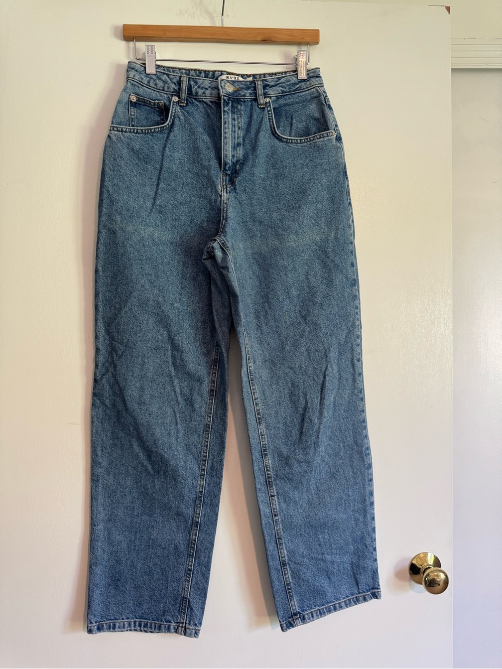 Classic High-Rise Blue Wide Leg Jeans